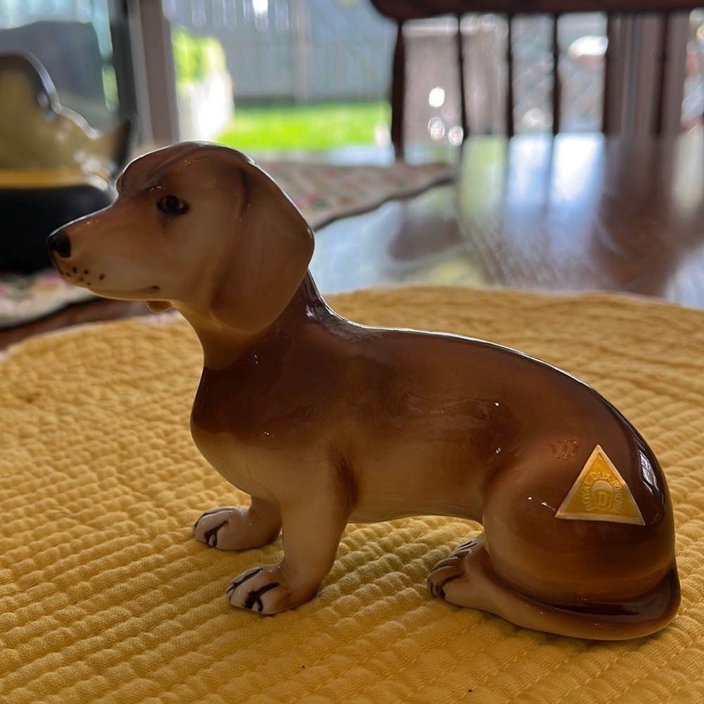 Royal dux bohemian dog figuring